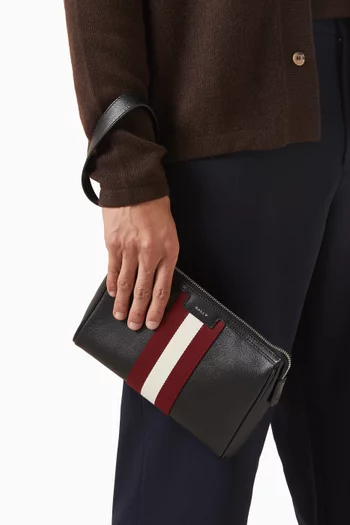 Code Clutch in Leather