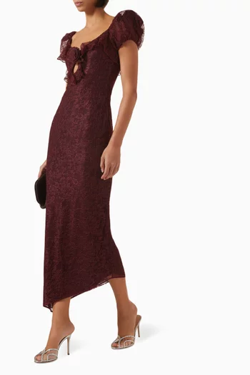 Eden Midi Dress in Lace