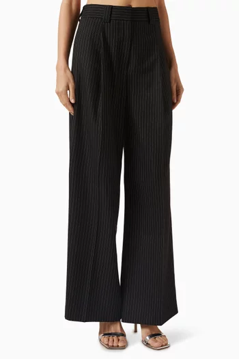Tiffany Pinstripe Wide-leg Pants