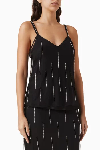 Brixton Fringe Cami Top in Viscose