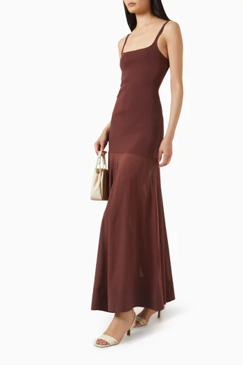 Sheer Silk Circle Hem Dress