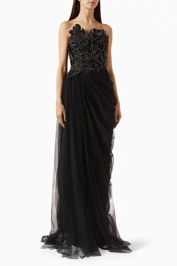 فستان مادلين مزين بتطريزات