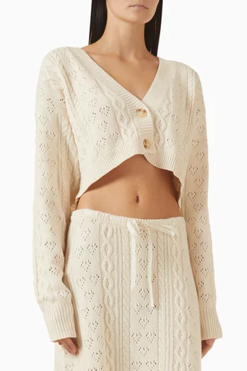 Noah Cable-knit Crop Cardigan
