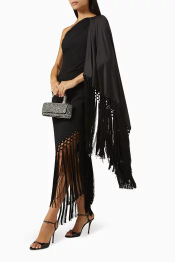 فستان مارس بكتف مكشوف كريب ستان