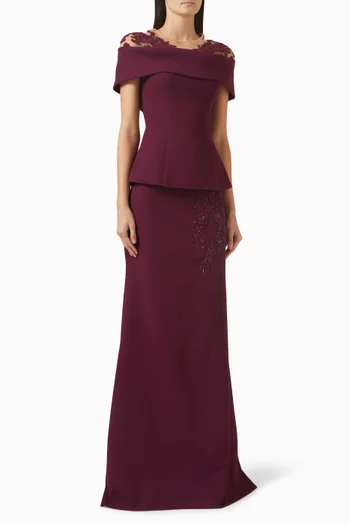 طقم بلوزة وتنورة كاتي كريب