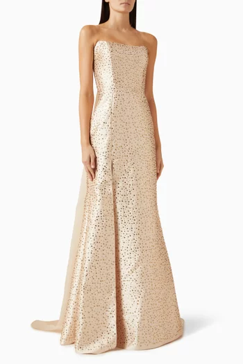 Lake Embellished Gown in Mikado Taffeta