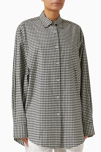 La Jolla Checked Shirt in Stretch-cotton
