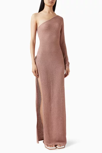 Palermo One-shoulder Maxi Dress in Crochet