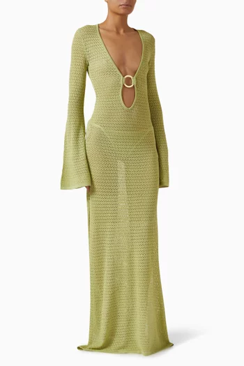 Montego Maxi Dress in Crochet