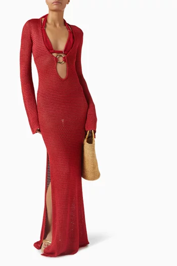Montego Maxi Dress in Crochet