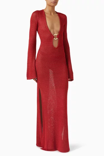 Montego Maxi Dress in Crochet