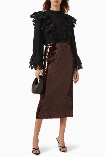 تنورة ياسرويالينا مطرزة بالترتر