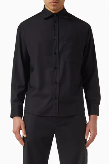 قميص دينيس بنمط جاكيت صوف مارينو