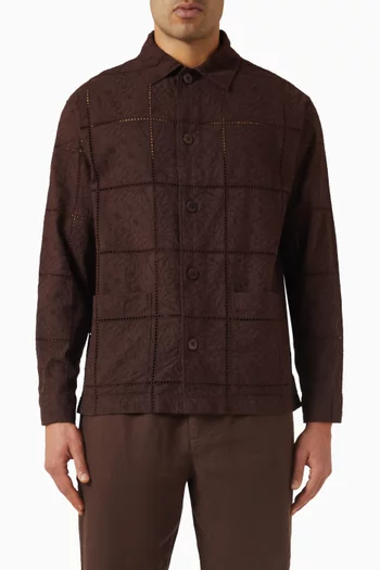 قميص اكسل بنمط جاكيت قطن