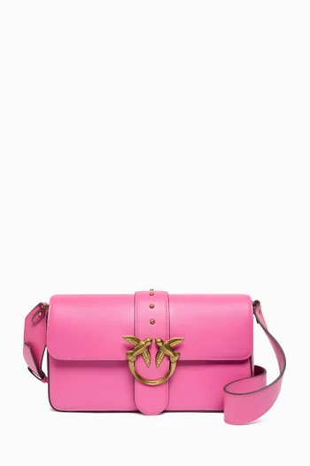 حقيبة كتف لوف وان كبيرة جلد بقر