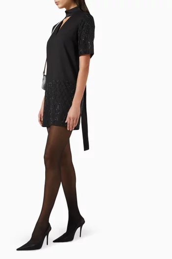 فستان بنمط تي شيرت مطرز