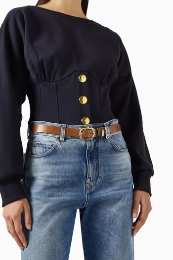 حزام اتش 3 بتصميم عريض جلد