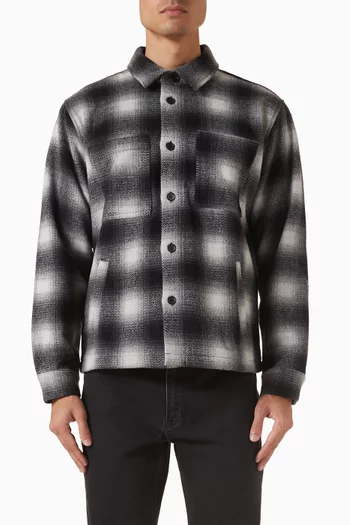 Check Overshirt in Wool-blend