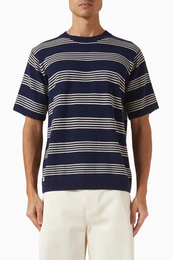 تي شيرت فيكشن مخطط نسيج قطن