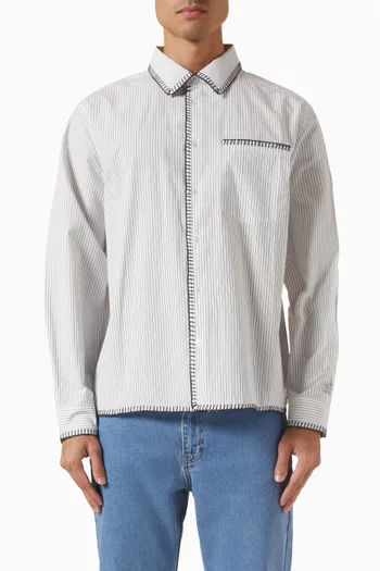 Index Stripe Pearce Shirt in Cotton