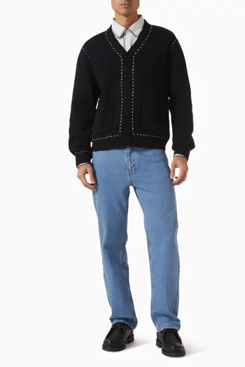 بنطال جينز بساق مستقيمة دينم