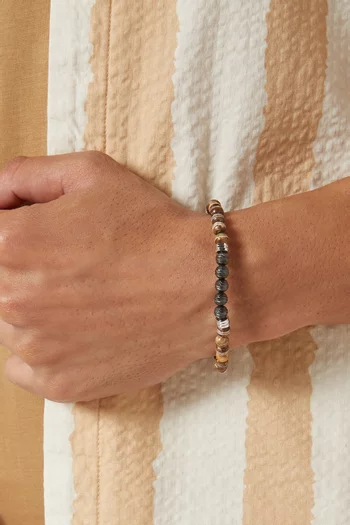 Stonehenge Graffiato Agate Bracelet in Sterling Silver