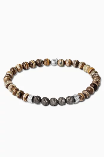 Stonehenge Graffiato Agate Bracelet in Sterling Silver