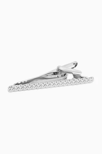 Quad Knot Tie Clip in Palladium-plated Metal