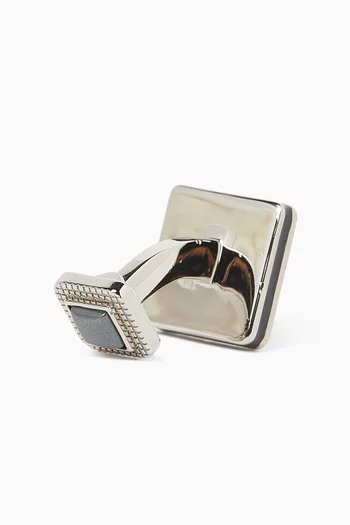 Duo Cab Cufflinks in Palladium-Plated Metal