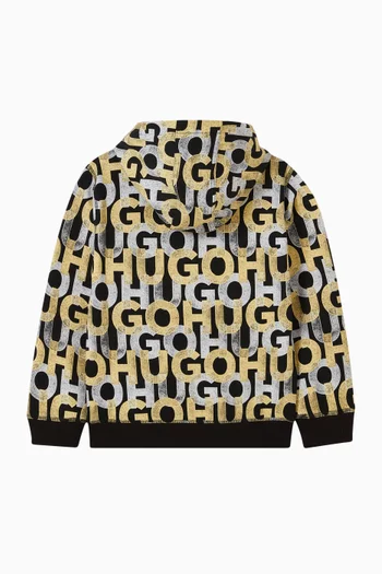 All-over Print Hoodie in Cotton-blend