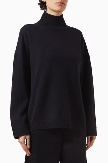 Funnel-neck Sweater in Cashmere