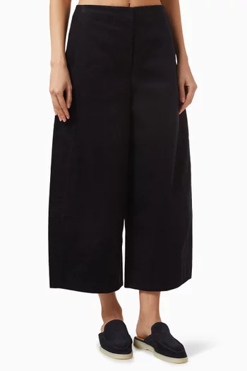 Barrel-leg Pants in Corduroy