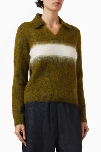 Stripe Polo Shirt in Cotton