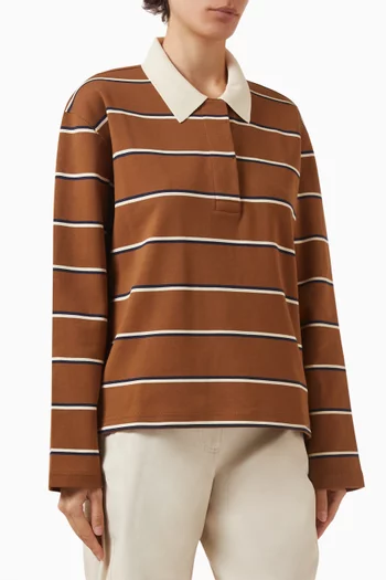 Striped Polo Shirt in Cotton