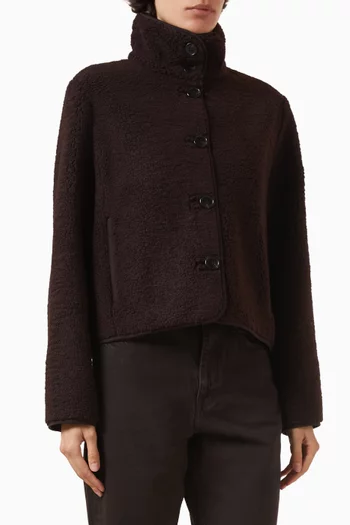 Funnel-neck Teddy Jacket