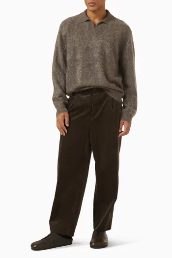 Polo Sweater in Brushed Cashmere