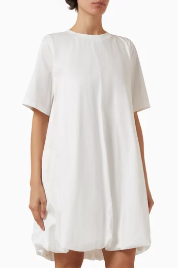Bubble-hem Dress in Cotton