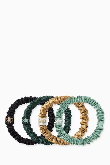 Sweetie Pie Silk Skinny Scrunchie Ornament, Set of 4