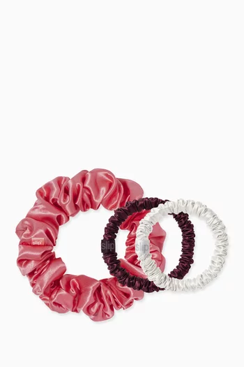 Sweetheart  Assorted Silk Scrunchie Cracker, Set of 3