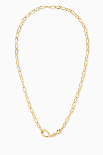 Molten Snow Paperclip Chain Necklace