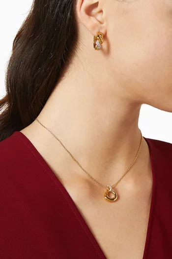 Molten Snow Twisted Hoop Earrings