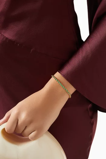 Tennis Round Bracelet in 18kt Gold Vermeil