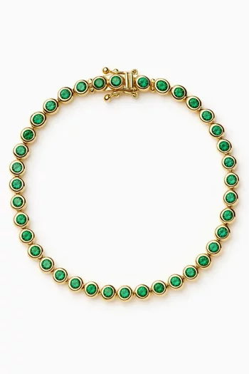 Tennis Round Bracelet in 18kt Gold Vermeil