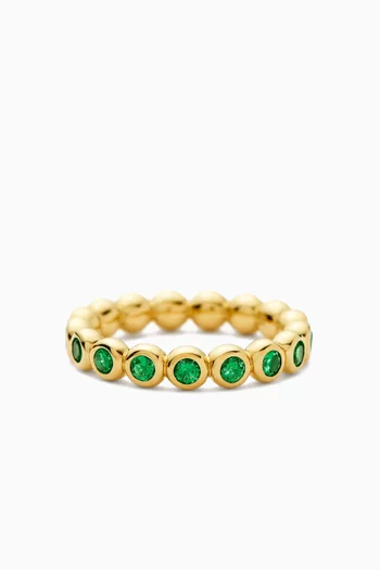 Tennis Eternity Stacking Ring in 18kt Gold-plated Brass