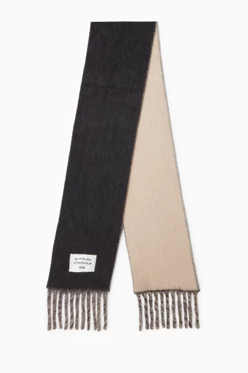 Bicolour Heavy Scarf in Alpaca-blend