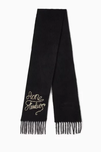 Bicolour Heavy Scarf in Alpaca-blend