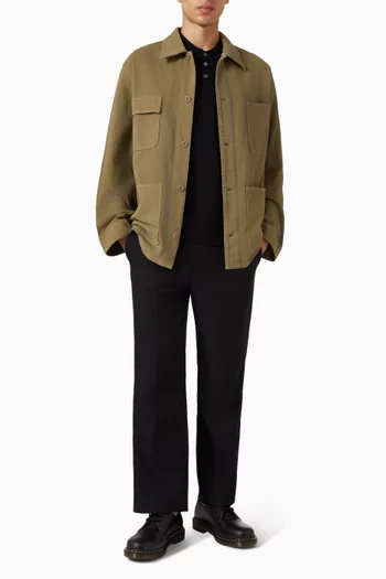 بنطال جيم مزيج صوف وتويل