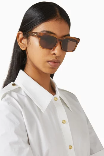 نظارة شمسية ميلر بإطار مستطيل أسيتات