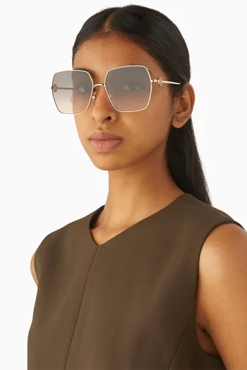 نظارة شمسية ميلر بإطار مربع معدن