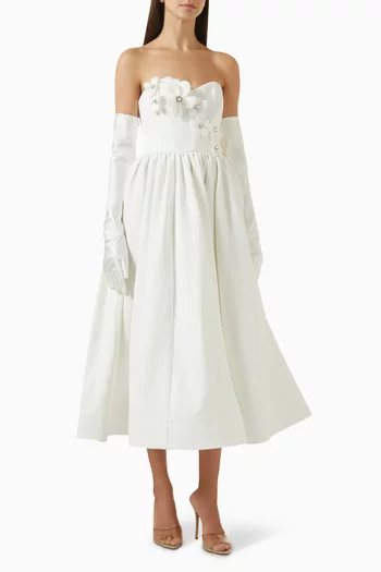 Inara Floral-appliqué Dress